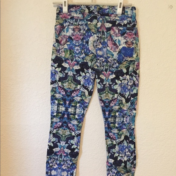 7 for all Mankind printed denim skinny jeans - Picture 4 of 6